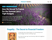 Tablet Screenshot of frugalitymagazine.com